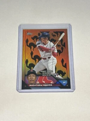 2023 Topps Update #US5 Masataka Yoshida Rookie Debut Black Cat Foil SSP /10 - Image 1 of 2