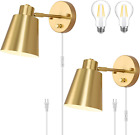 Plug in Wall Sconces, Dimmable Wall Sconces Adjustable Angle Wall Lights with Pl