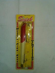 Señuelo de pesca flotante vintage Suick Musky Thriller 5/8 OZ 7" 7-R - Imagen 1 de 5