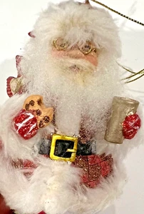 Katherine's Collection Scaffale Sitter Babbo Natale Mangia Biscotti e Latte Misura 9" - Foto 1 di 9