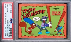 POP 1 PSA 10 Itchy and Scratchy 1994 Skybox The Simpsons "Field of Screams" RARE - Picture 1 of 3