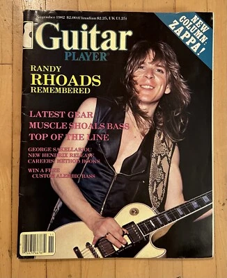 GUITAR PLAYER Randy Rhoades Tribute November 1982 Frank Zappa Rare Bird VG - Image 1 of 4