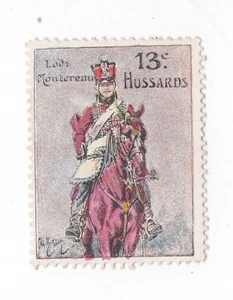FRANCE WW I 13th HUSSARDS DELANDRE POSTER STAMP - Picture 1 of 1