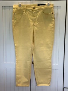 Talbots Neu mit Etikett Größe 12 gelb hochtailliert Jegging kurze Denimhose $ 90 - Bild 1 von 5