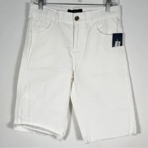 Tommy Hilfiger Kid’s NWT Size 18 Shorts Patchwork Details in Ivory Cream - Picture 1 of 10