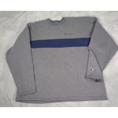 Champion Golf Sudadera Hombres XXL Gris Azul Polar Correr Rendimiento Senderismo Y2K Foto 1 de 4