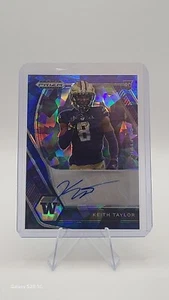 2021 Panini Prizm Draft Picks Auto Keith Taylor #DPA-KET Blue Ice Prizm /75 RC - Picture 1 of 2