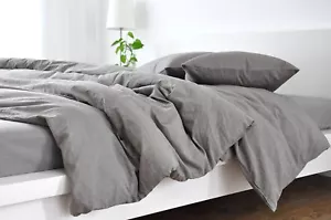 100% Cotton Boho Bedding Set With 2 Pillowcase Gray Color Bohemian Quilt Cover - Picture 1 of 5