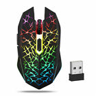 Kabellose USB Optische Mäuse Gaming Maus 7 Farben LED Hintergrundbeleuchtung Wiederaufladbar für PC