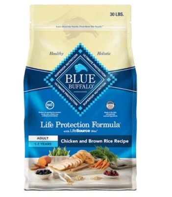 BLUE BUFFALO COMPANY, LTD Life Protection Formula Adult Chicken and Brown Rice Recipe Dry Dog, 30 lbs