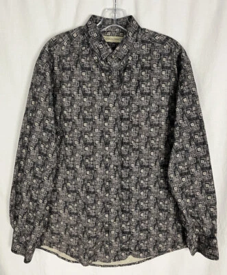 Camisa masculina MunsingWear com botão G designer gráfico geométrico casual - Imagem 1 de 4