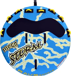 Mega Storm Boat Towable Tube - Inflatable Boating Tube for 1-4 Riders - Picture 1 of 8