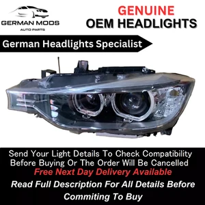 BMW 3 SERIES F30 F31 F80 LCI 2017 BI-XENON HEADLIGHT LEFT/NEAR SIDE GENUINE OEM - Picture 1 of 7