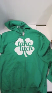 Neu ohne Etikett Brian Regan grün Grafik 2-seitiger Reißverschluss vorne Kapuzenpullover Größe 2 XL - Bild 1 von 5