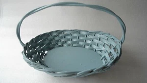 Obstkorb, Osterkorb Präsentkorb blau Weide\Holz Korb-Vintage - Bild 1 von 3