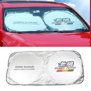 JDM Mugen Sunshade Windshield Foldable Cover Visor UV Heat Isolate Universal Fit - Picture 1 of 7