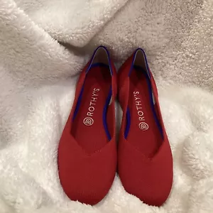 Rothy's The Flat Brigth Red Knit Recycled Fabric Ballet Flats Womens US 8.5 - Bild 1 von 11