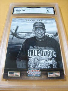 SHADE LEE TUSKEGEE AIRMEN 2012 PANINI AMERICANA  # 113 GRADED 9 L@@@K
