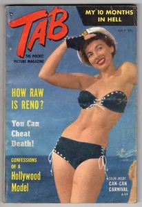 TAB July 1953 EARTHA KITT Moulin Rouge Movie CAN-CAN Pocket Mens Digest Magazine - Imagen 1 de 2