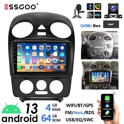 DAB+ 4+64G Android 13 Autoradio Carplay Für VW Beetle 2001-10 GPS Navi WiFi RDS - Bild 1 von 4