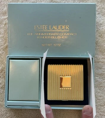 Vintage Estée Lauder Anniversary Compact - Tender Blusher in Original Packaging - Image 1 of 4