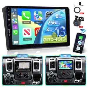 8GB+256GB Autoradio Android 13 Für Fiat Ducato Peugeot Boxer Citroen Jumper GPS - Bild 1 von 18