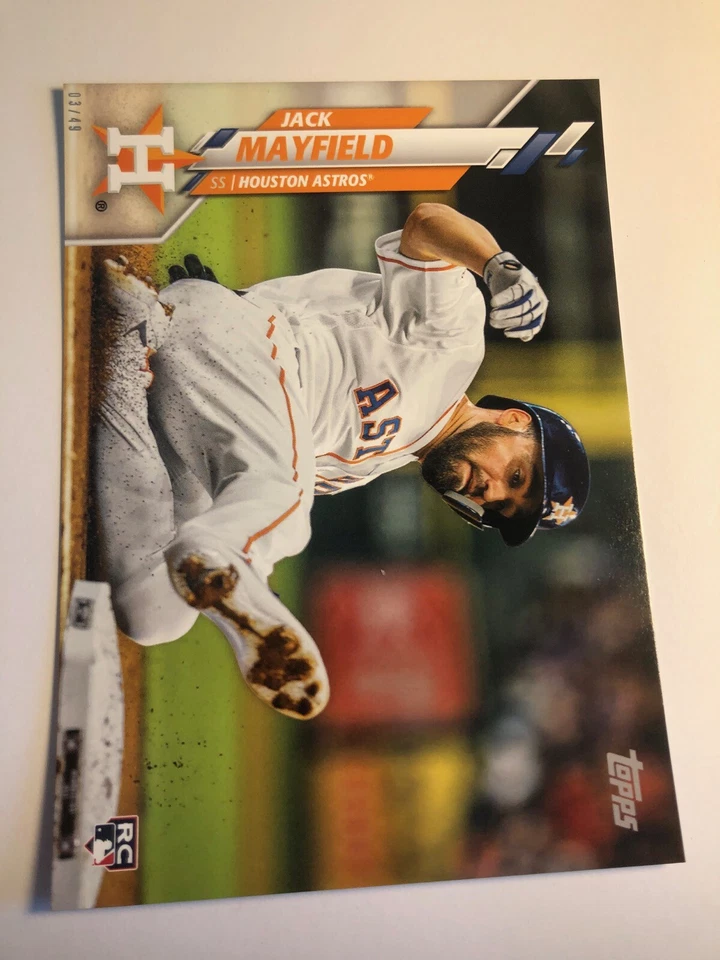 2020 Topps Rookies Jumbo 5x7 Jack Mayfield Astros 485 RC 26/49 - Image 1 of 1