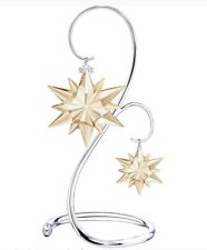 2017 SCS Swarovski Christmas Ornaments: Set of Two With Stand 5268828, No COA