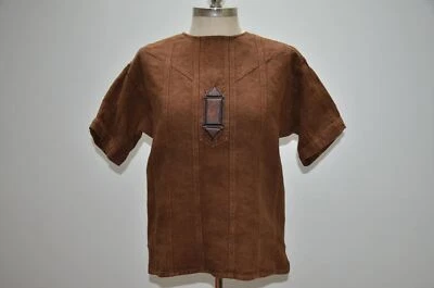 Blusa Ralph Lauren Collection Roxa Etiqueta Feita na Itália Peso Pesado Linho - Imagem 1 de 4