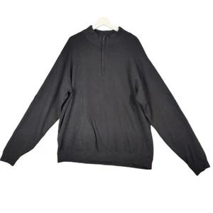 CUTTER & BUCK Journey Supima Flatback Half Zip Sweater Mens XXL Rib Knit Preppy - Picture 1 of 9
