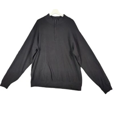 CUTTER & BUCK Journey Supima Flatback Half Zip Sweater Mens XXL Rib Knit Preppy - Image 1 of 4