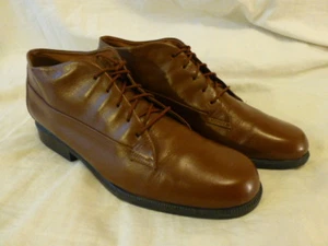 EASY SPIRIT Harverd Brown Leather Chukka Ankle Casual Work Womens Boots 7.5 AA - Picture 1 of 9
