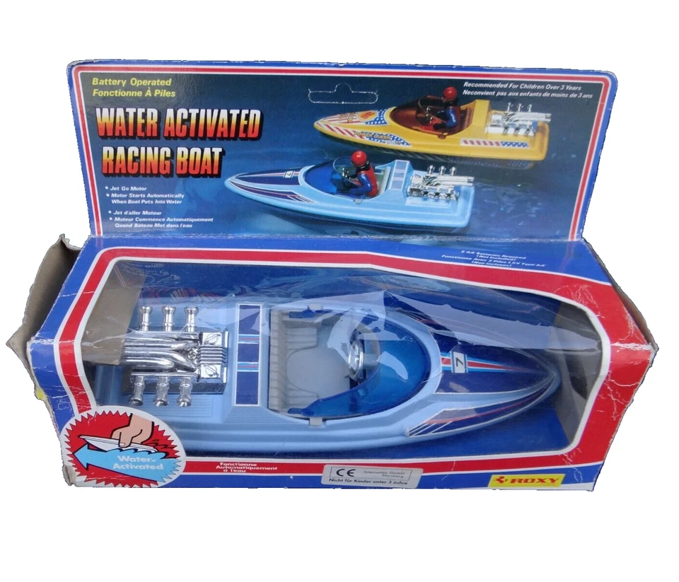 Racing Speed Boot Batterie Operated Vintage Spielzeug Roxy 90er Jahre mit OVP - Bild 1 von 4