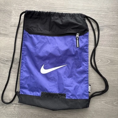 Nike Gym Sack 抽绳包 紫色 黑色 聚酯纤维 — 第 1/4 张图片
