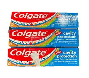 Colgate Kids Cavity Protection Fluoride Toothpaste Bubble Fruit X3 2.7oz 02/27 - Picture 1 of 3