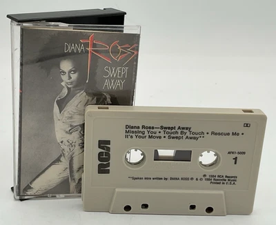 Diana Ross Swept Away Cassette Tape RCA Records 1984 NICE Fast Free Shipping! Foto 1 de 4