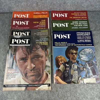 Saturday Evening Post Lot Of 7 Magazines 1964 1965 Hells Angels Vintage Ephemera - Image 1 of 4