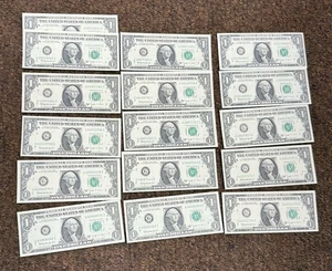 1963 $1 Federal Reserve Dollar Bill Barr CH UNC Uncirculated Note Lot 16 Notes - Picture 1 of 12
