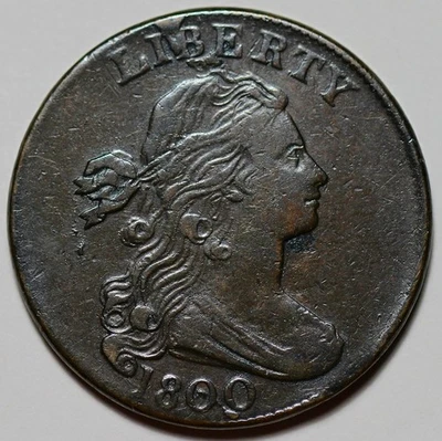1800 Draped Bust Large Cent (S-197) - US 1c Copper Coin - Image 1 of 4
