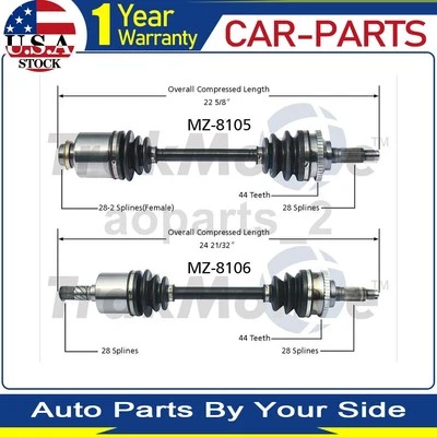 2 ejes delanteros TrakMotive CV eje articulado para Mazda MPV 2001 2000_AR Foto 1 de 3