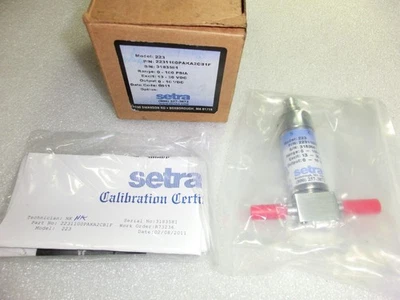 NEW Setra 223, 2231100PAKA2CB1F Pressure Transducer, 0-100PSIA, 24VDC, 0-10V GAS - Image 1 of 4