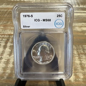 Cuarto de plata Washington 1976-S MS68 ICG - Imagen 1 de 4