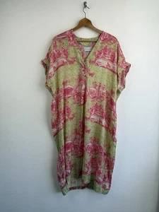 Hundert Sterne Kleid Rot Midi Alte Säulen Oversize Kaftan Relaxed - Bild 1 von 8