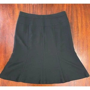 Vintage Talbots Short Black Skirt Size 16 Lined Side Zip Flare Dressy Career - Picture 1 of 10