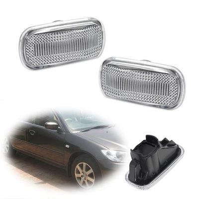 Carcasas de luz marcadora lateral transparente para 02-06 JDM Honda/Acura RSX Integra DC5 TypeR Foto 1 de 4