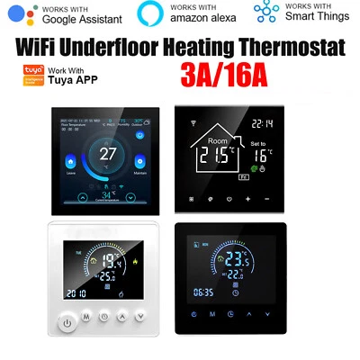 Tuya WiFi Smart Thermostat App Controller Water Electric Floor Heating For Alexa - Image 1 of 4