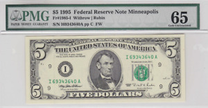 USA $5 Dollars 1995 Fr. 1985 I Block PMG 65