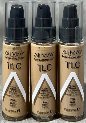 3-PACK ALMAY TLC TRULY LASTING COLOR FOUNDATION 260 SAND - 1 oz. - Image 1 of 4