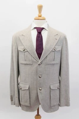 NWT$6995 Brunello Cucinelli Men's Cashmere Blend Knit Jacket W/Logo Buttons A242 - Image 1 of 4