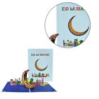 Festive 3D Eid Card Creative Popup Holiday Greeting Cards Built-in Blank Space